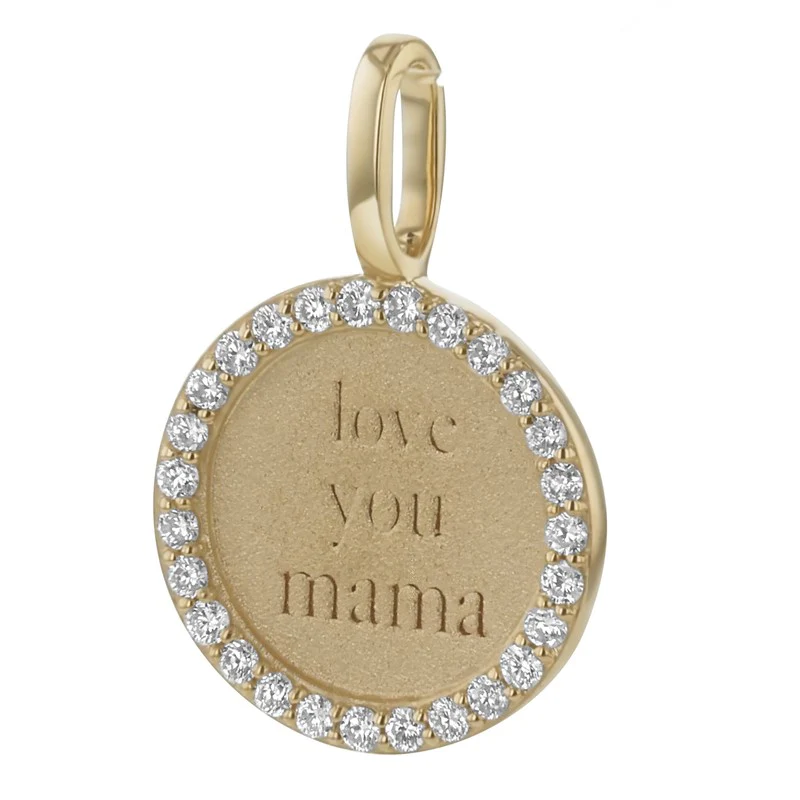 Noémie Love You Mama Diamond Medallion - 14K Gold | VS Clarity Lab Grown Diamonds - Image 2