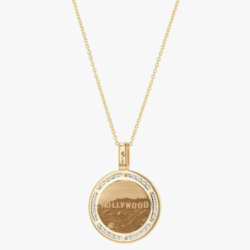 Los Angeles Diamond Medallion, A Tribute to Our City - 18K Gold | VS Clarity - Image 2