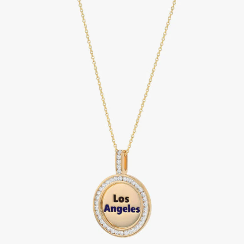 Los Angeles Diamond Medallion, A Tribute to Our City - 18K Gold | VS Clarity - Image 3