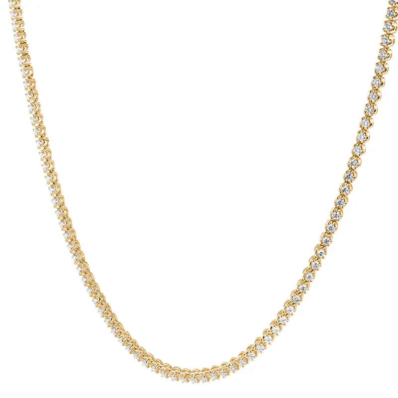 3 Carat Diamond Tennis Necklace - 14K Gold | VS Clarity Lab Grown Diamonds - Image 3