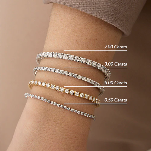 0.50 Carat Diamond Half Tennis Bracelet - 14K Gold | VS Clarity - Image 4