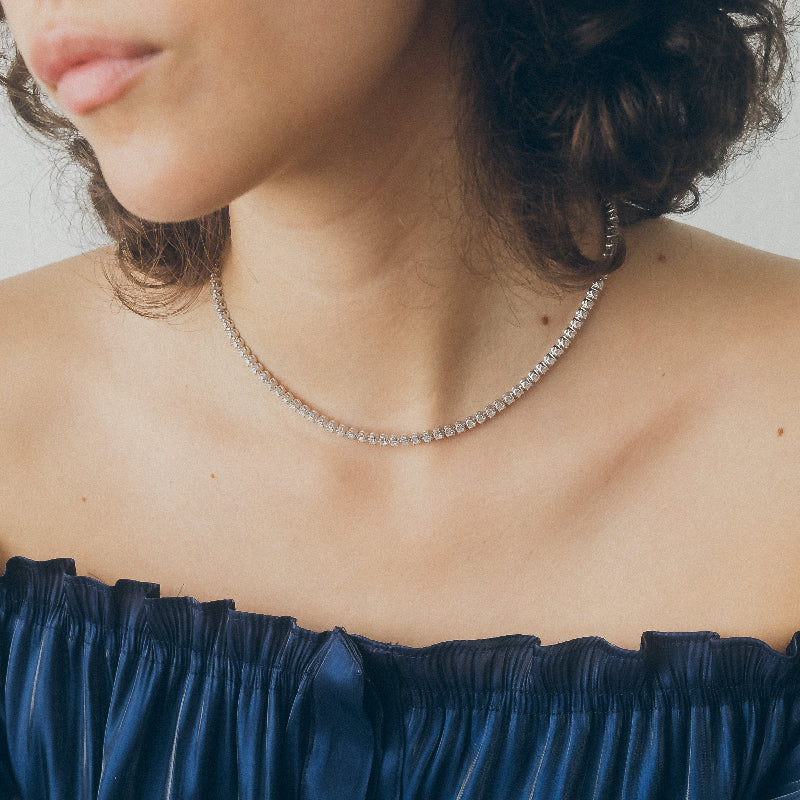5 Carat Diamond Tennis Necklace - 14K Gold | VS Clarity Lab Grown Diamonds - Image 3