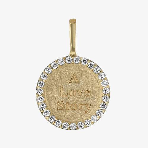 Noémie "A Love Story" Diamond Medallion - 18K Gold | VS Clarity Natural Diamonds - Image 3