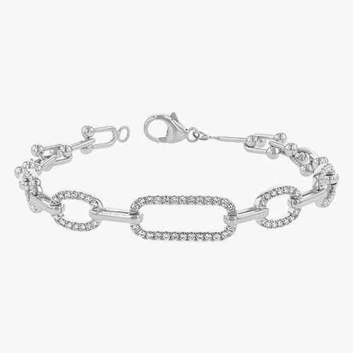Diamond Link White Gold Bracelet - 18K Gold | VS Clarity - Image 4