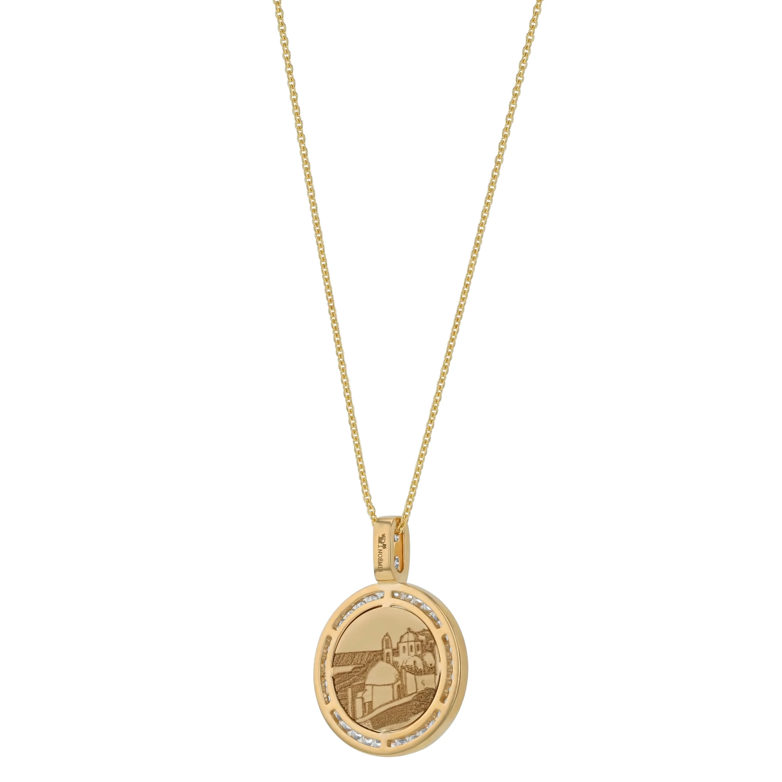 Travel Diamond Medallion – 14K Gold | VS Clarity Lab Grown Diamonds - Image 4