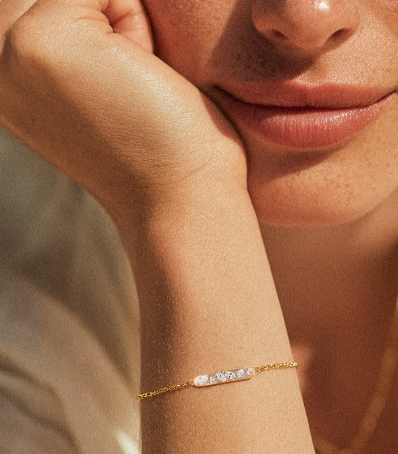 Confetti Diamond Multi Shape Bracelet - 14K Gold | VS Clarity Lab Grown Diamonds