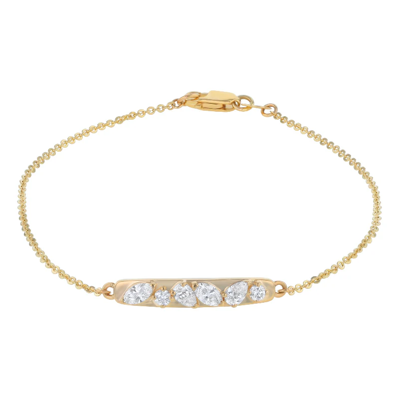 Confetti Diamond Multi Shape Bracelet - 14K Gold | VS Clarity Lab Grown Diamonds - Image 2