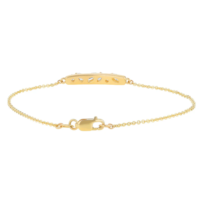 Confetti Diamond Multi Shape Bracelet - 14K Gold | VS Clarity Lab Grown Diamonds - Image 3