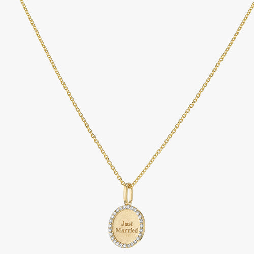 Noémie "Just Married" Diamond Medallion - 18K Gold | VS Clarity Natural Diamonds - Image 4