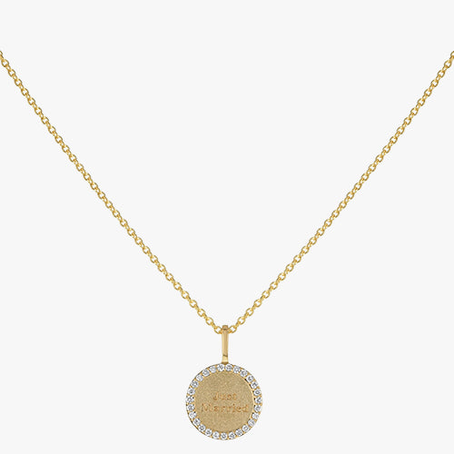 Noémie "Just Married" Diamond Medallion - 18K Gold | VS Clarity Natural Diamonds - Image 5