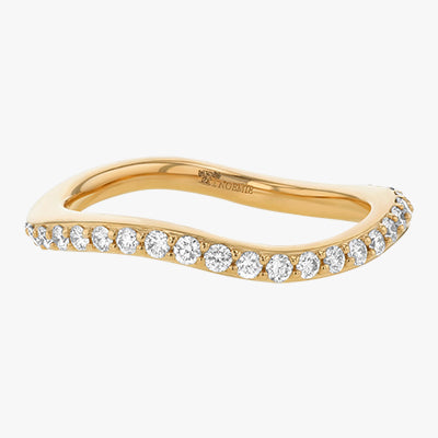 Curved Diamond Eternity Ring - 18K Gold | VS Clarity Natural Diamonds - Image 3