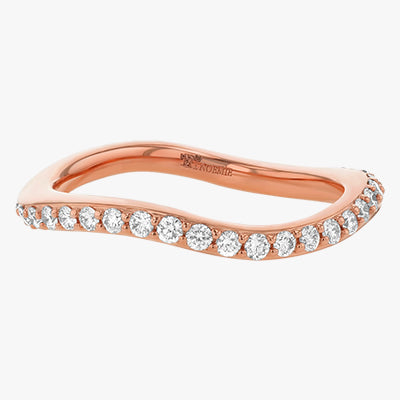 Curved Diamond Eternity Ring - 18K Gold | VS Clarity Natural Diamonds - Image 4