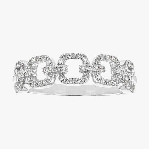 Diamond Chain Link Ring - 18K Gold | VS Clarity Natural Diamonds - Image 3