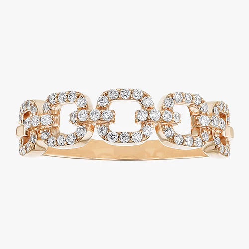 Diamond Chain Link Ring - 18K Gold | VS Clarity Natural Diamonds - Image 4