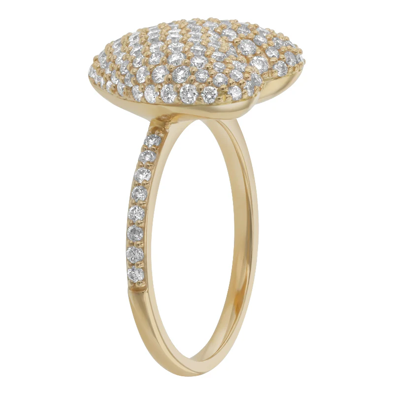 Diamond Heart Pave Ring - 14K Gold | VS Clarity Lab Grown Diamonds - Image 7