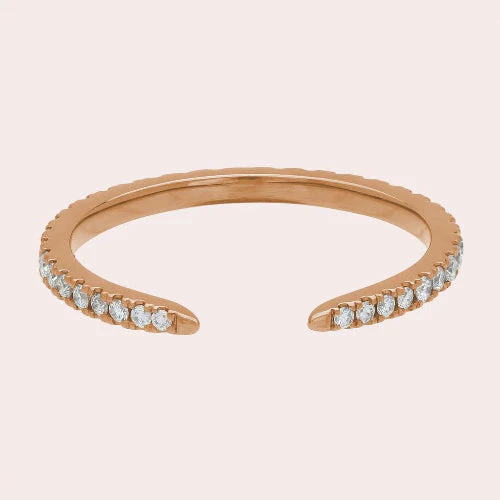 Open Band Diamond Ring - 18K Gold | VS Clarity - Image 3