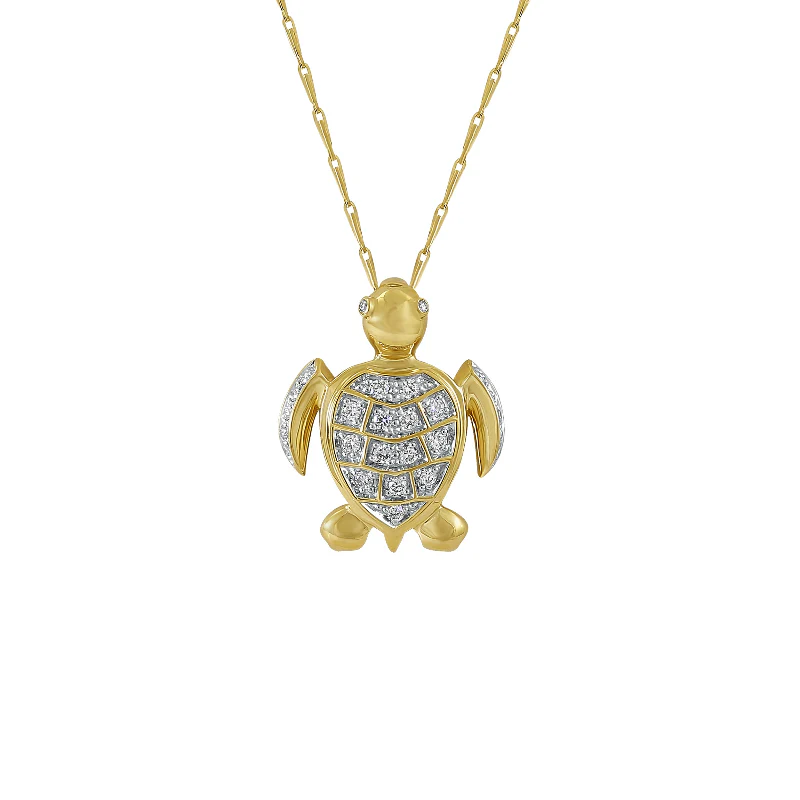 Diamond Turtle Pendant Necklace - 14K Gold | VS Clarity Lab Grown Diamonds - Image 3