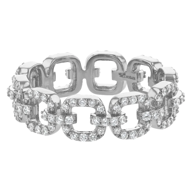 Eternity Diamond Link Ring - 18K Gold | VS Clarity Natural Diamonds - Image 7