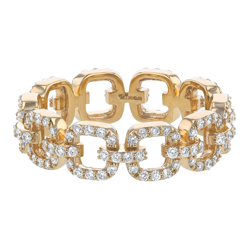 Eternity Link Ring - 14K Gold | VS Clarity Lab Grown Diamonds - Image 4