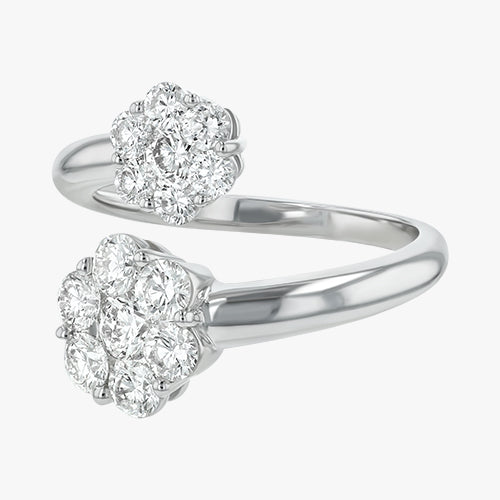 Floral Diamond Cluster Ring - 18K Gold | VS Clarity Natural Diamonds - Image 5