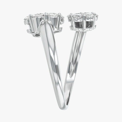 Floral Diamond Cluster Ring - 18K Gold | VS Clarity Natural Diamonds - Image 7