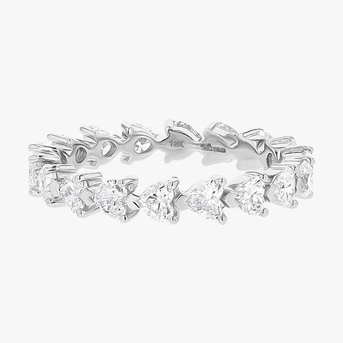 Heart Shaped Eternity Band - 14K Gold | VS Clarity Lab Grown Diamonds - Image 3