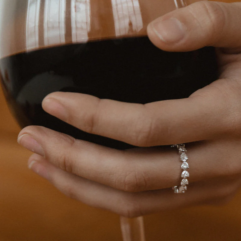 Heart Shaped Eternity Band - 14K Gold | VS Clarity Lab Grown Diamonds - Image 4