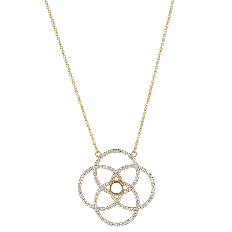 Diamond Ikigai Necklace - 18K Gold | VS Clarity - Image 2