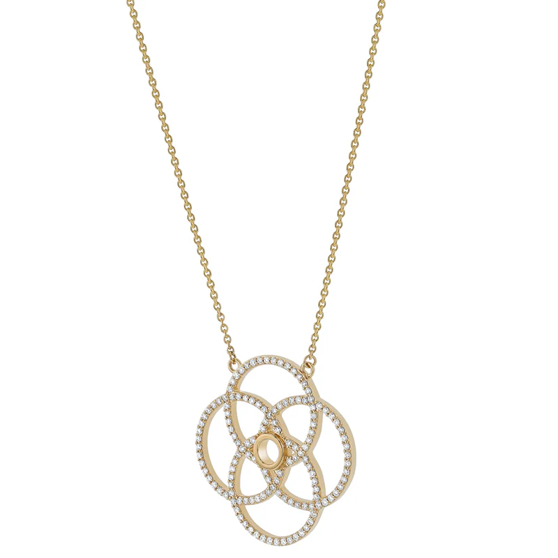 Diamond Ikigai Necklace - 18K Gold | VS Clarity - Image 4