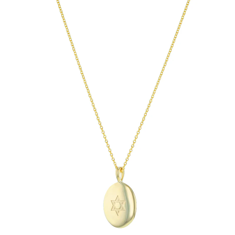 Solid Gold Jewish Star of David Pendant - Image 2