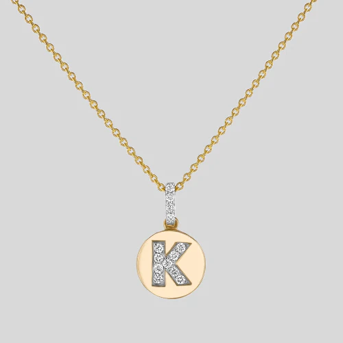 Diamond Initial Pendant without the Gold Chain - 14K Gold | VS Clarity Lab Grown Diamonds - Image 12