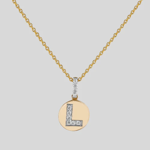 Diamond Initial Pendant without the Gold Chain - 14K Gold | VS Clarity Lab Grown Diamonds - Image 13