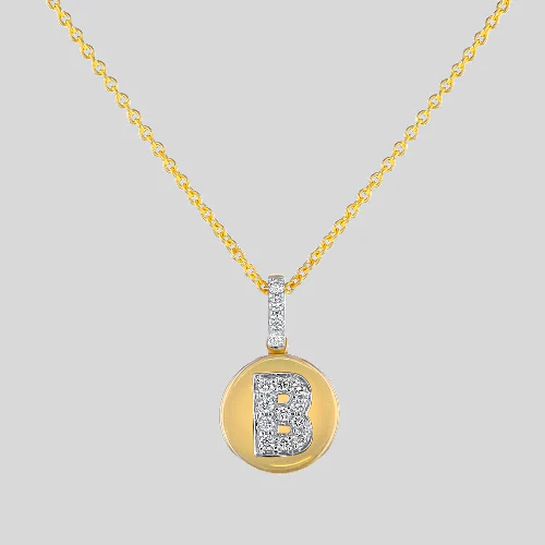 Diamond Initial Pendant without the Gold Chain - 14K Gold | VS Clarity Lab Grown Diamonds - Image 2