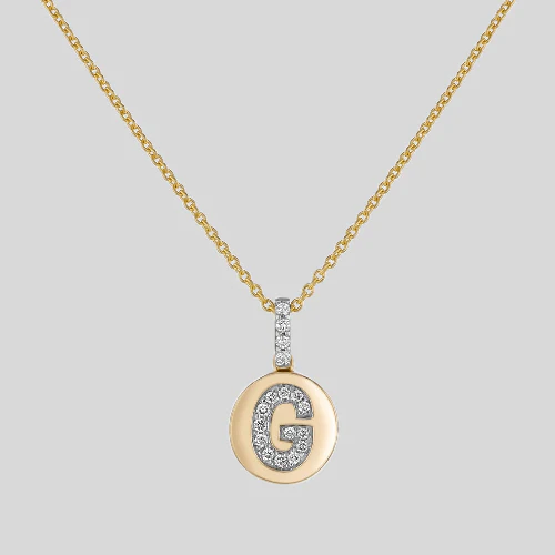 Diamond Initial Pendant without the Gold Chain - 14K Gold | VS Clarity Lab Grown Diamonds - Image 8