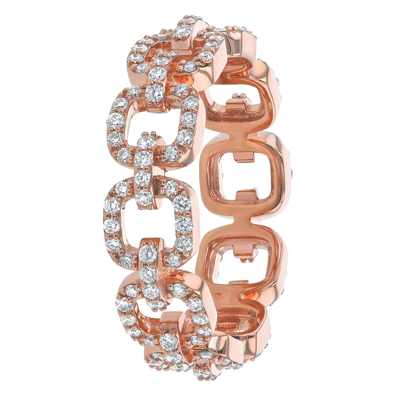 1.90 Carat Diamond Link Ring - 18K Gold | VS Clarity Natural Diamonds - Image 7