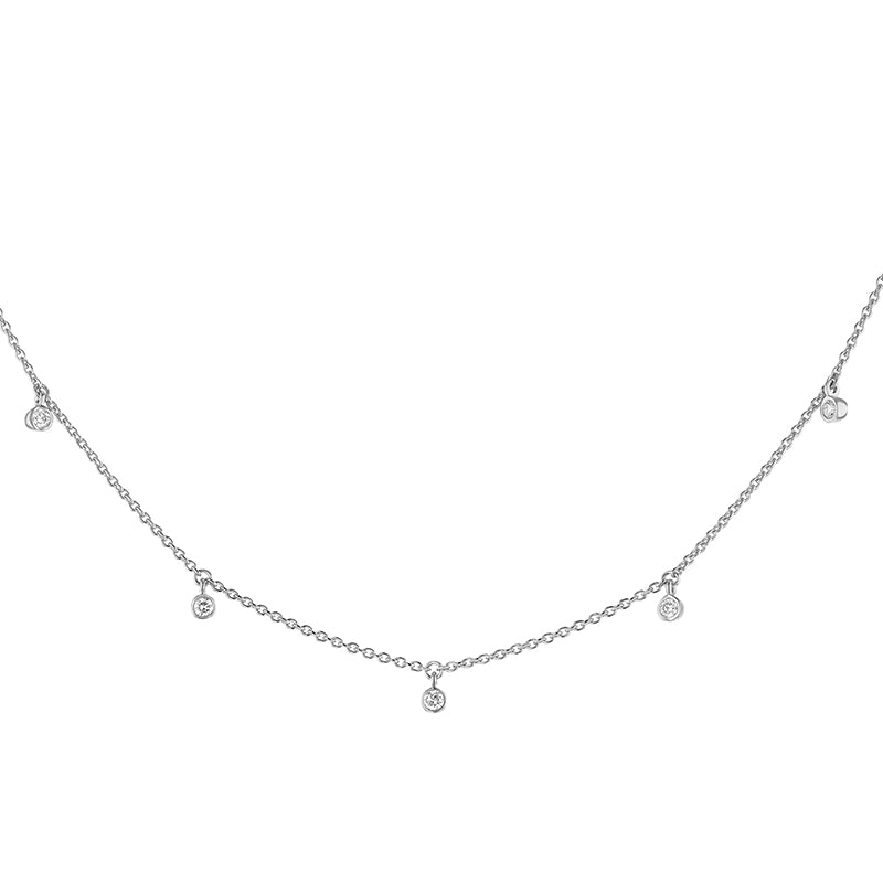 5 Diamonds Necklace - 14K Gold | VS Clarity Lab Grown Diamonds - Image 3
