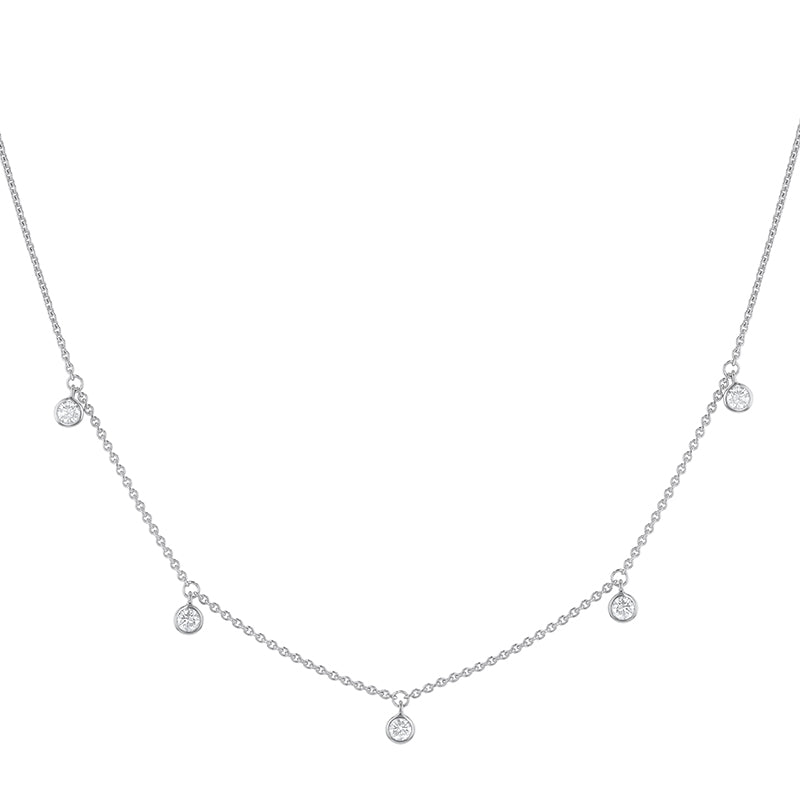 5 Diamond Necklace with 0.75 Carats - 18K Gold | VS Clarity Natural Diamonds - Image 4