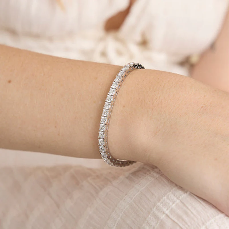 7 Carat Diamond Tennis Bracelet - 18K Gold | VS Clarity Natural Diamonds - Image 5