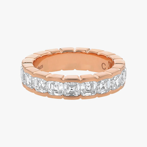Asscher Cut Diamond Eternity Band Ring  - 14K Gold | VS Clarity Lab Grown Diamonds - Image 3
