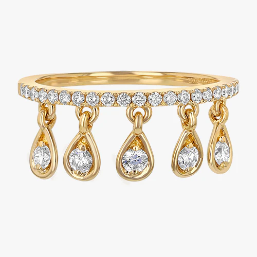 Bohemian Diamond Dancer Ring - 18K Gold | VS Clarity - Image 3