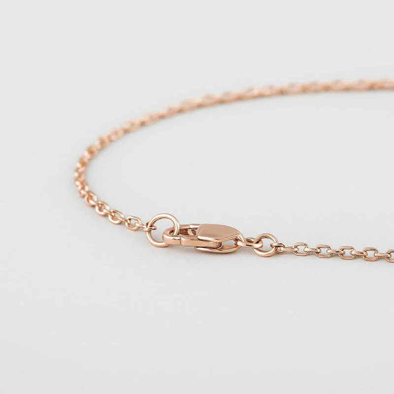 Diamond Crescent Necklace - 18K Gold | VS Clarity Natural Diamonds - Image 3