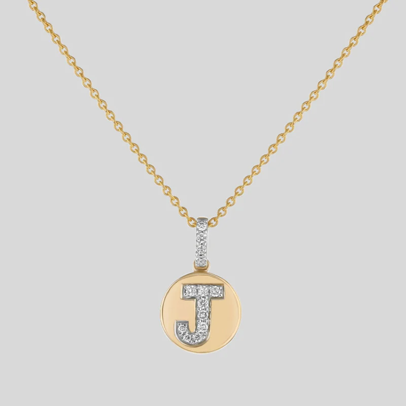 Diamond Initial Pendant Necklace - 18K Gold | VS Clarity - Image 10