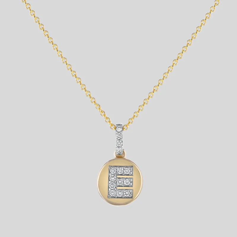 Diamond Initial Pendant Necklace - 18K Gold | VS Clarity - Image 5