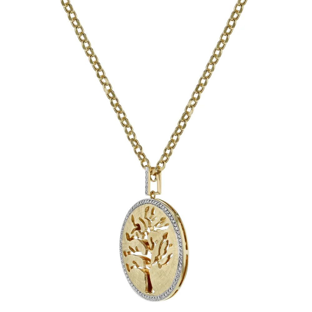 Tree of Life Pendant - 14K Gold | VS Clarity Lab Grown Diamonds - Image 2