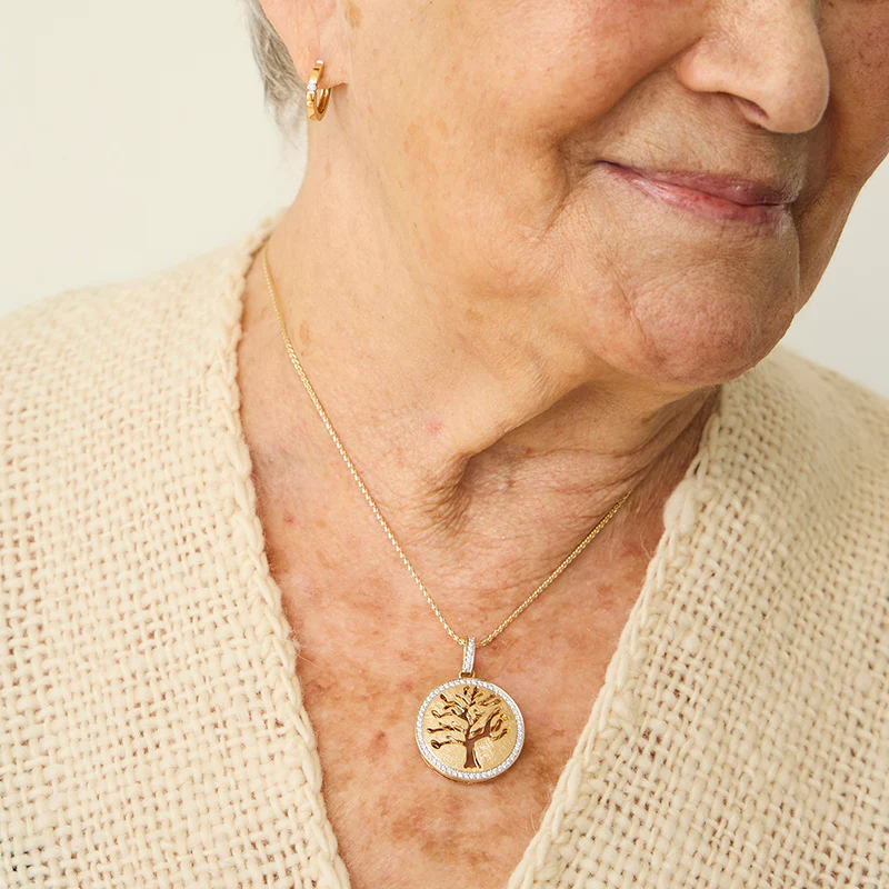 Tree of Life Pendant - 14K Gold | VS Clarity Lab Grown Diamonds - Image 3