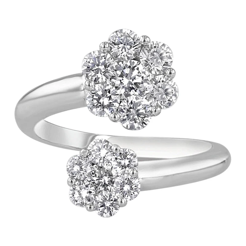 Floral Diamond Cluster Ring - 14K Gold | VS Clarity Lab Grown Diamonds - Image 5