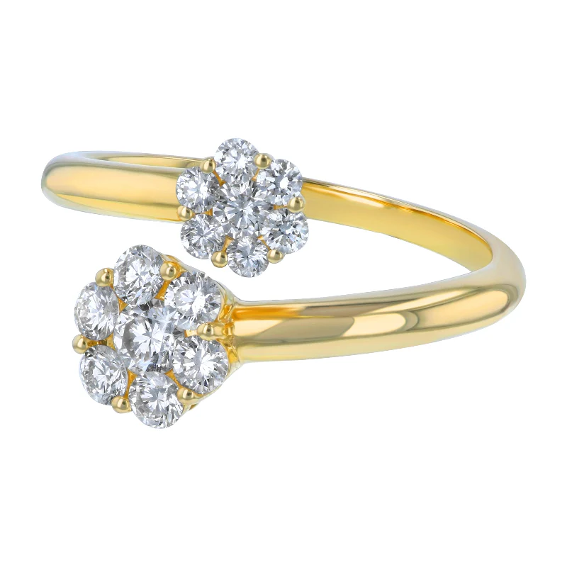 Floral Diamond Cluster Ring - 14K Gold | VS Clarity Lab Grown Diamonds - Image 8