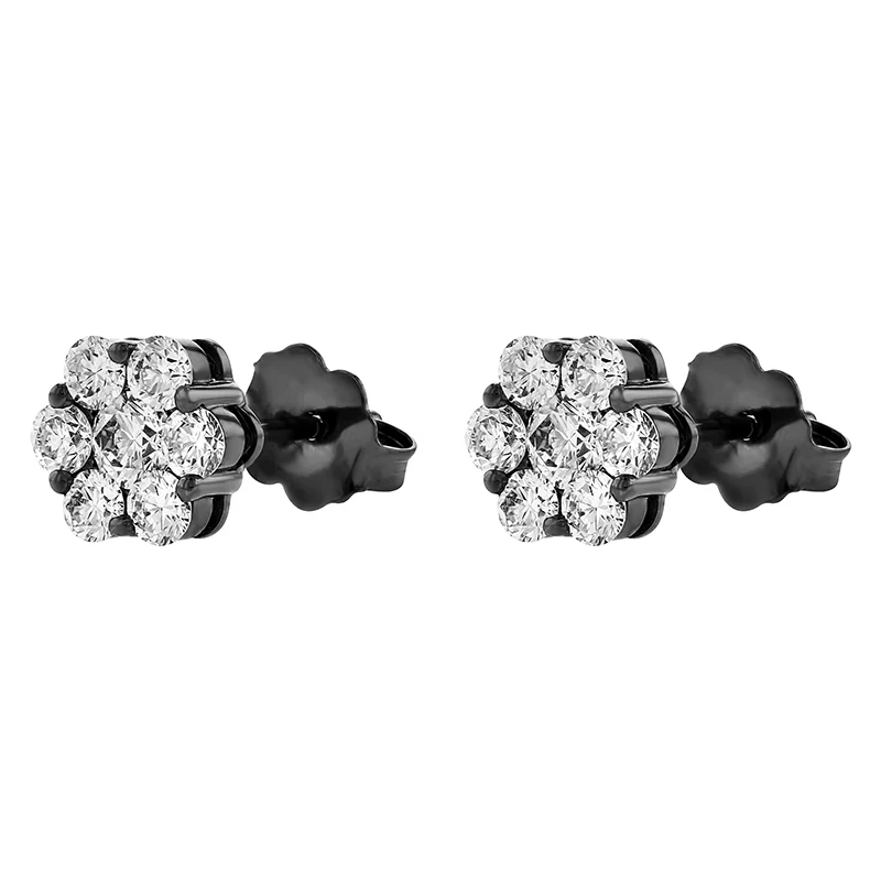 Flower Diamond Stud Earrings with 0.50 Carats - 18K Gold | VS Clarity Natural Diamonds - Image 5