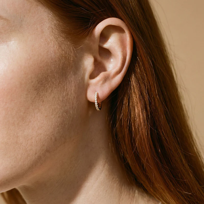 Huggie Earrings - 14K Gold | VS Clarity Lab Grown Diamonds