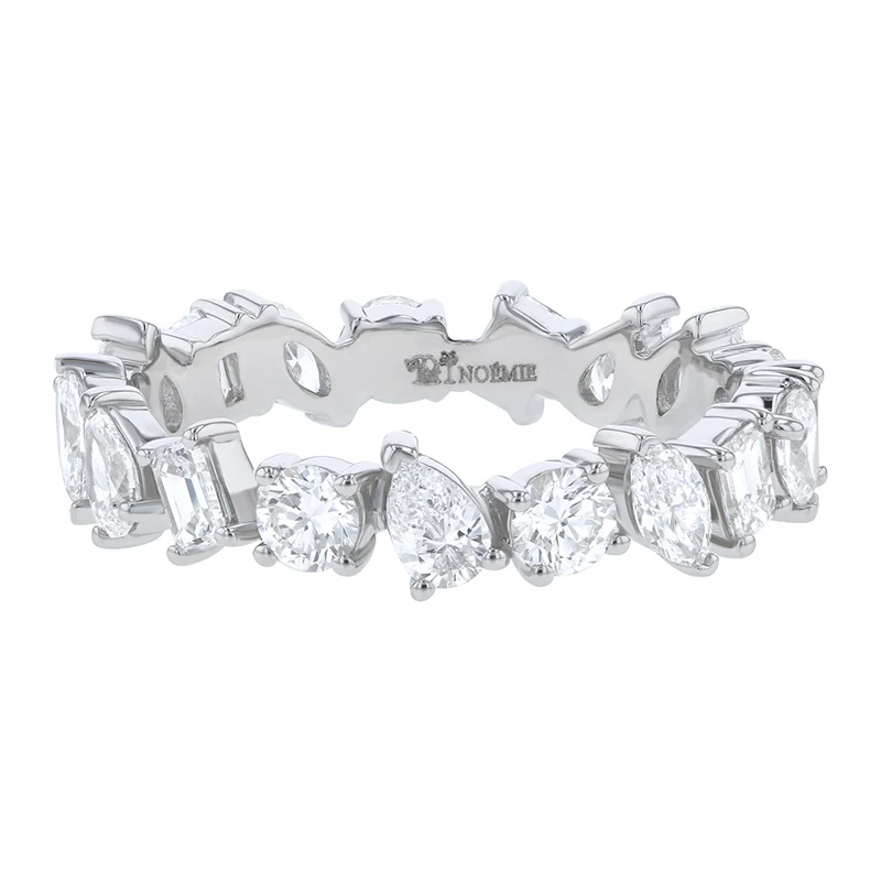 Multi Shape Diamond Eternity Ring - 14K Gold | VS Clarity Lab Grown Diamonds - Image 4